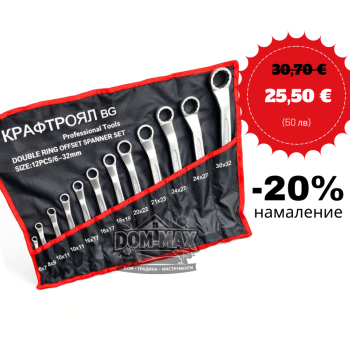 КОМПЛЕКТ ЗВЕЗДОГАЕЧНИ КЛЮЧОВЕ – ЛУЛИ 12 ЧАСТИ